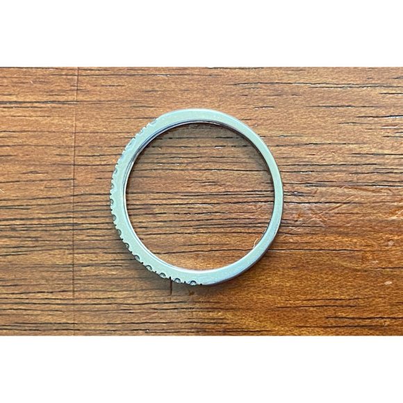 10k White Gold .25ctw Diamond Ring Sz 6.75 Signed JTW Wedding Band - Picture 5 of 8